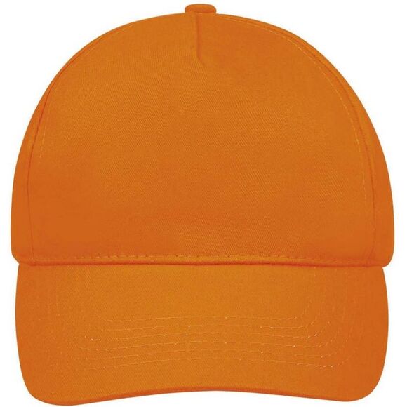 SOLS Unisex Sunny 5 Panel Baseball Cap / Orange - Picture 4 of 5